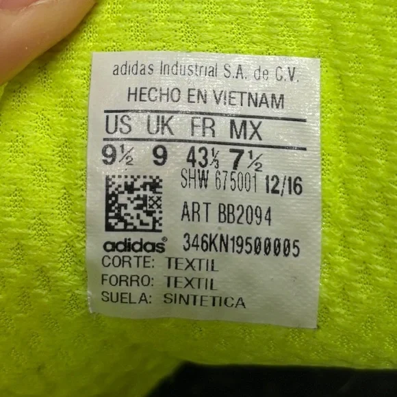 Adidas Iniki Runner Boost Neon Yellow Olive Black Sneakers Men’s 9.5 BB2094 - Picture 12 of 12